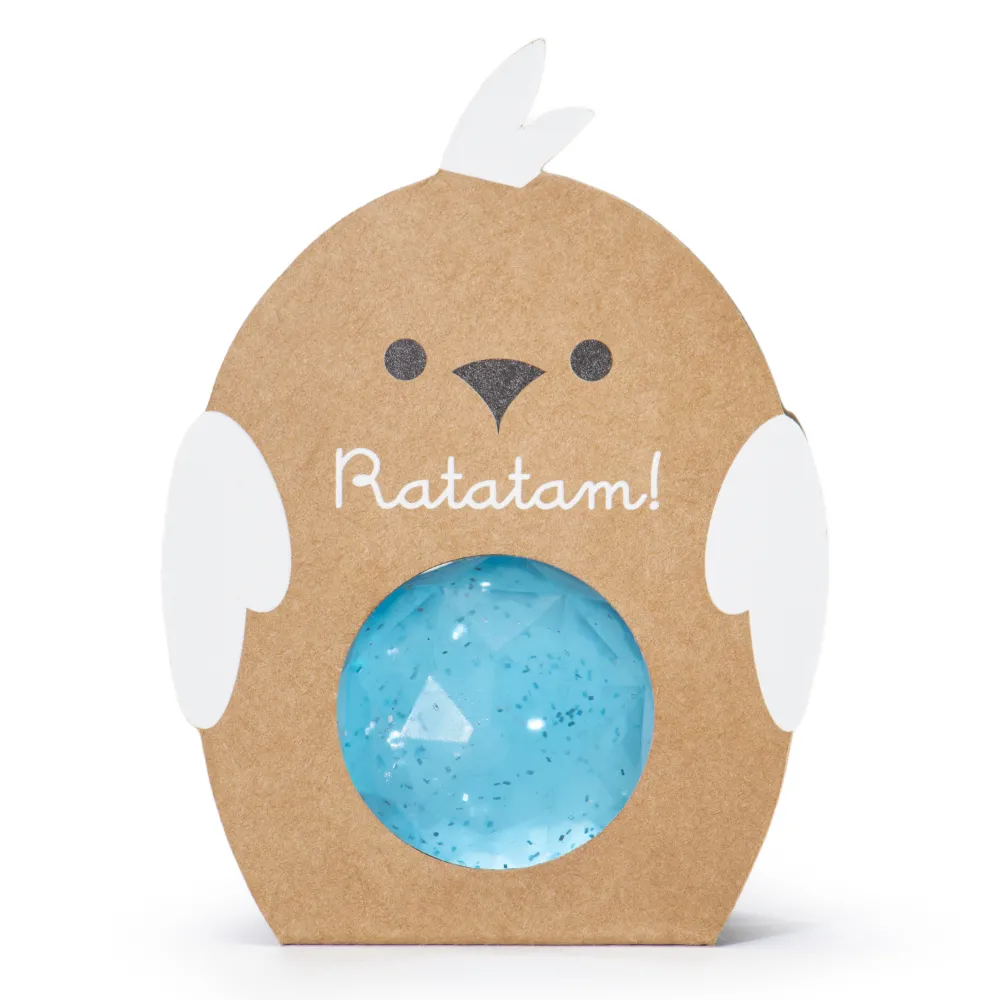 New Ratatam Balle rebondissante facettes oiseau – Bleu