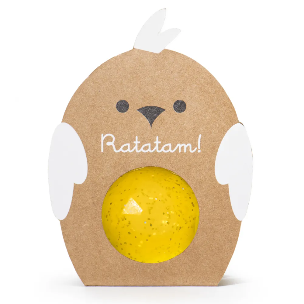 Store Ratatam Balle rebondissante facettes oiseau – Jaune