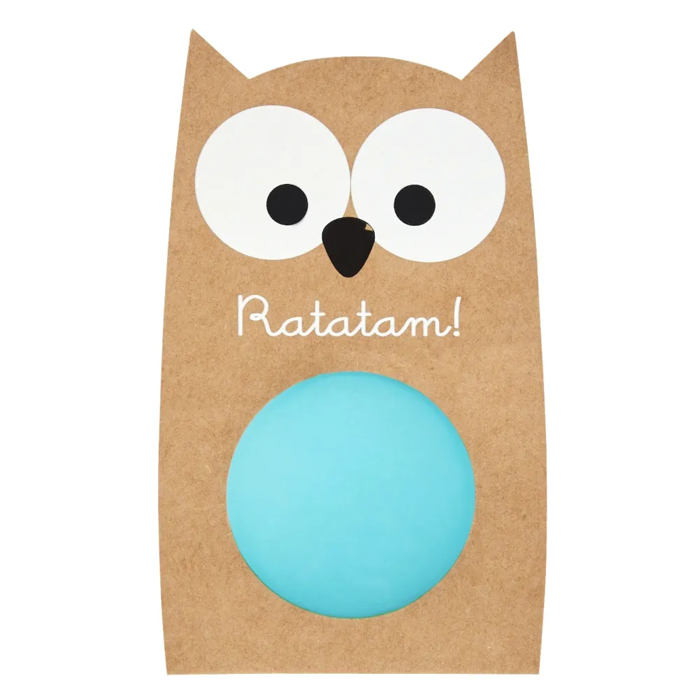 Fashion Ratatam Balle rebondissante hibou 57 mm – Bleu