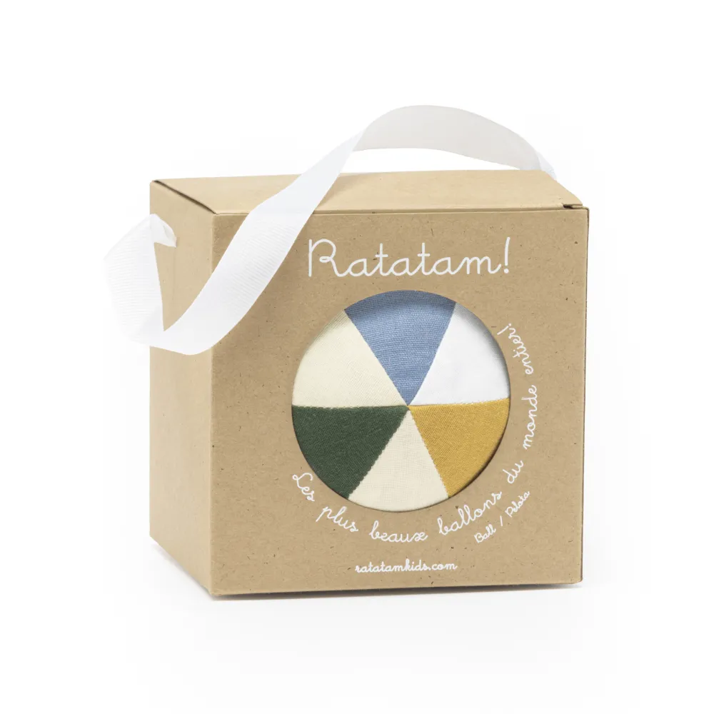 Outlet Ratatam Balle tissus bébé 10 cm – moutarde