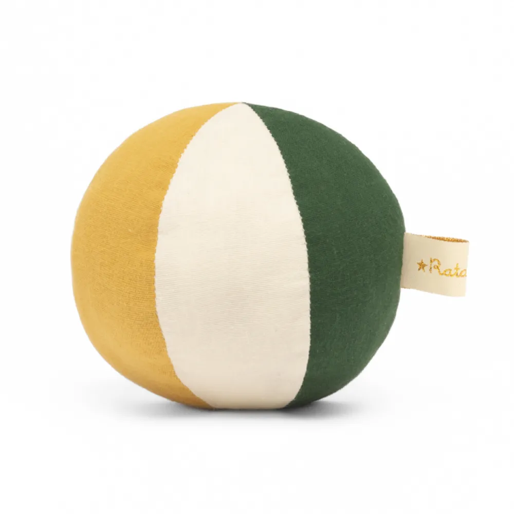 Outlet Ratatam Balle tissus bébé 10 cm – moutarde