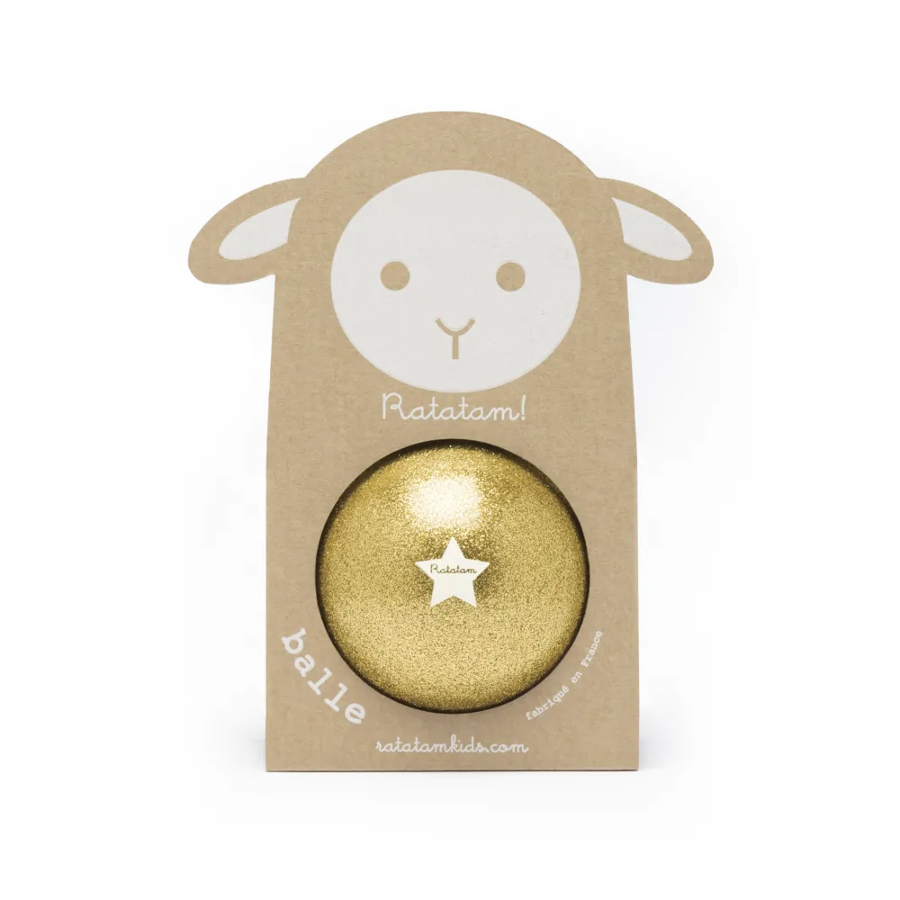 Store Ratatam Ballon mouton pailleté 10 cm – Or