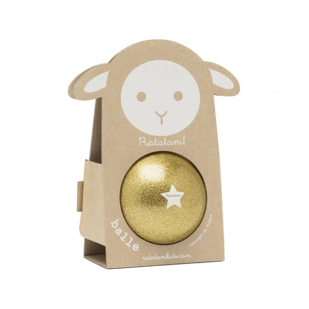 Store Ratatam Ballon mouton pailleté 10 cm – Or
