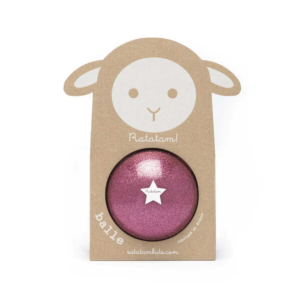 Shop Ratatam Ballon mouton pailleté 10 cm – Rose