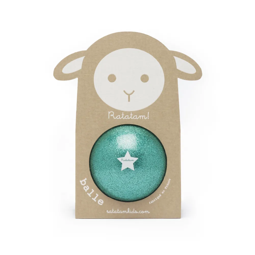 Hot Ratatam Ballon mouton pailleté 10 cm – Vert