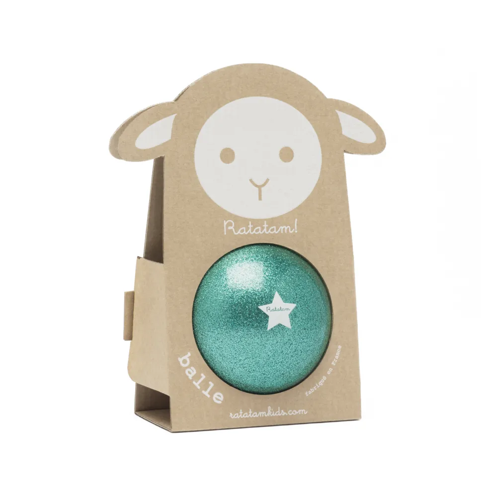 Hot Ratatam Ballon mouton pailleté 10 cm – Vert