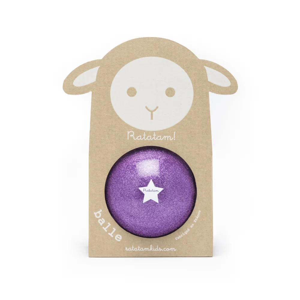 Sale Ratatam Ballon mouton pailleté 10 cm – Violet