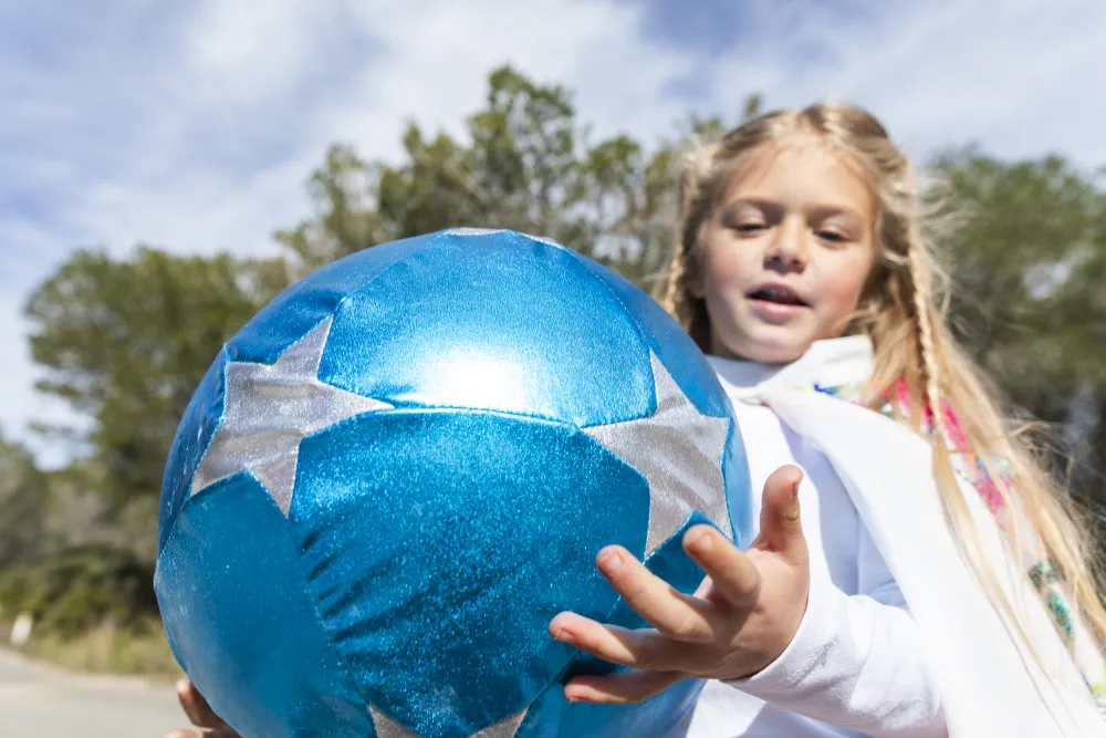 New Ratatam Ballon tissus étoiles 30 cm – bleu