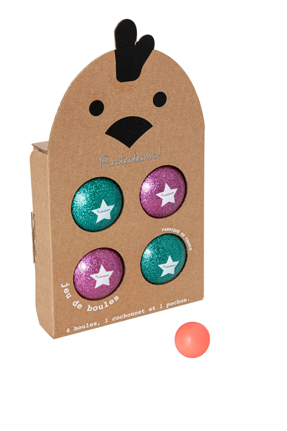 Discount Ratatam Jeu de boules pailleté – Rose et vert