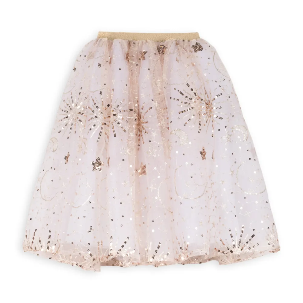 Sale Ratatam Jupon lune brodé de sequins – Rose doré
