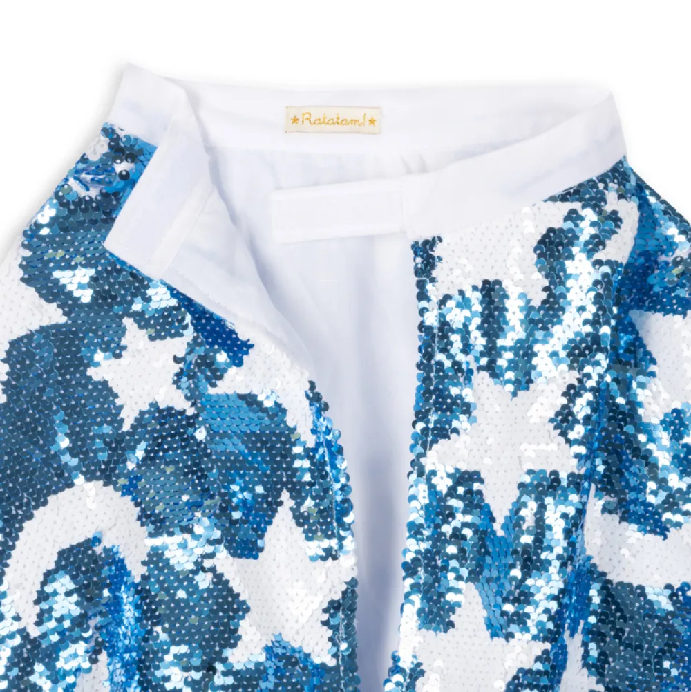 Store Ratatam La cape cosmique à sequins – Bleu