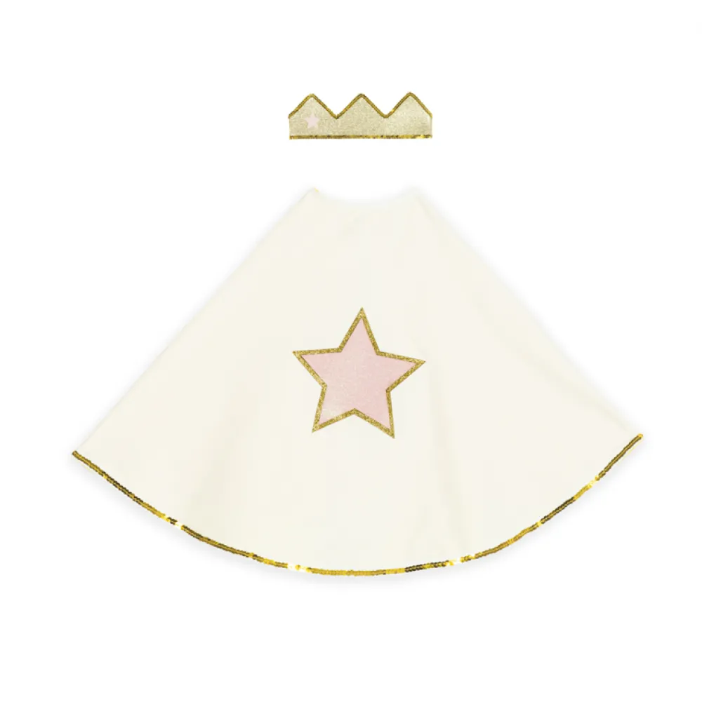 Store Ratatam Le baby set cape et couronne – or