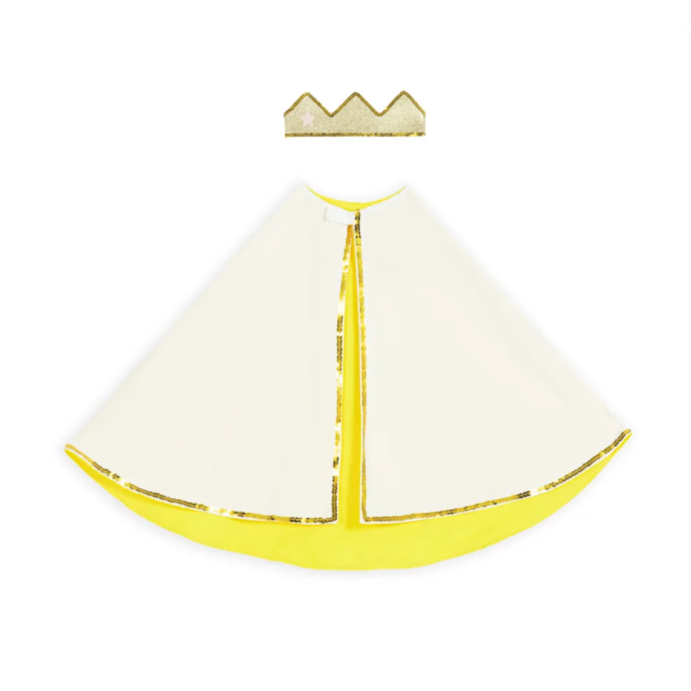 Store Ratatam Le baby set cape et couronne – or