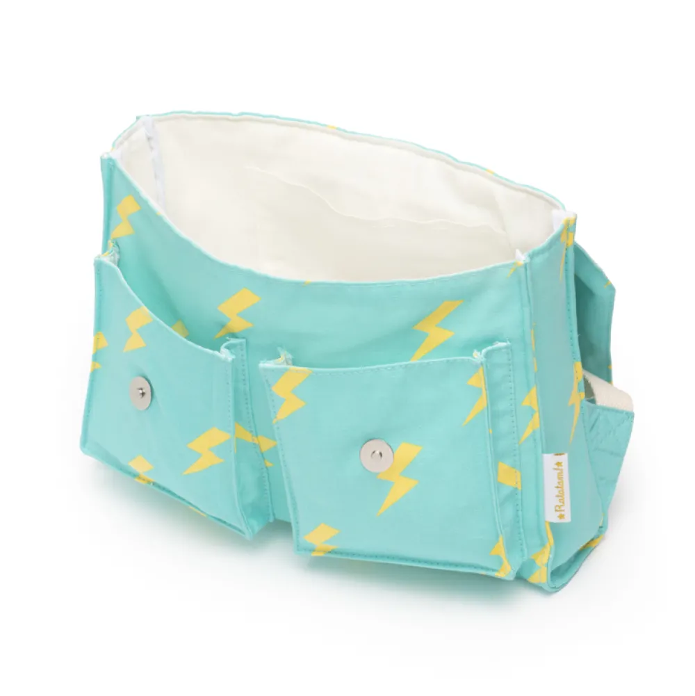 Fashion Ratatam Le Cartable Coton Motifs Eclairs Jaune – Bleu