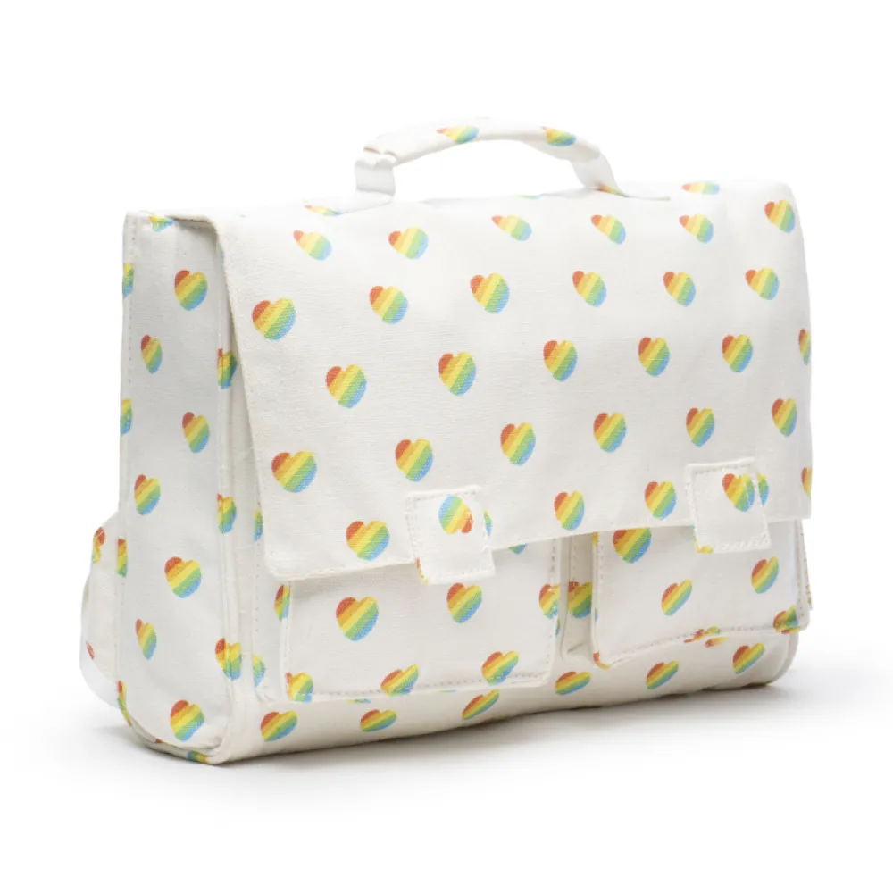 Discount Ratatam Le cartable cotton motif petits coeurs rétros – Multico