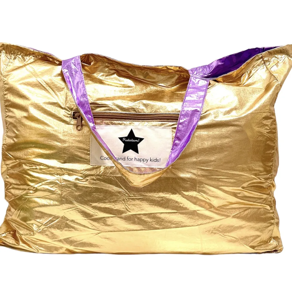 Outlet Ratatam Le Grand Cabas Brillant Métallisé – Violet et Or