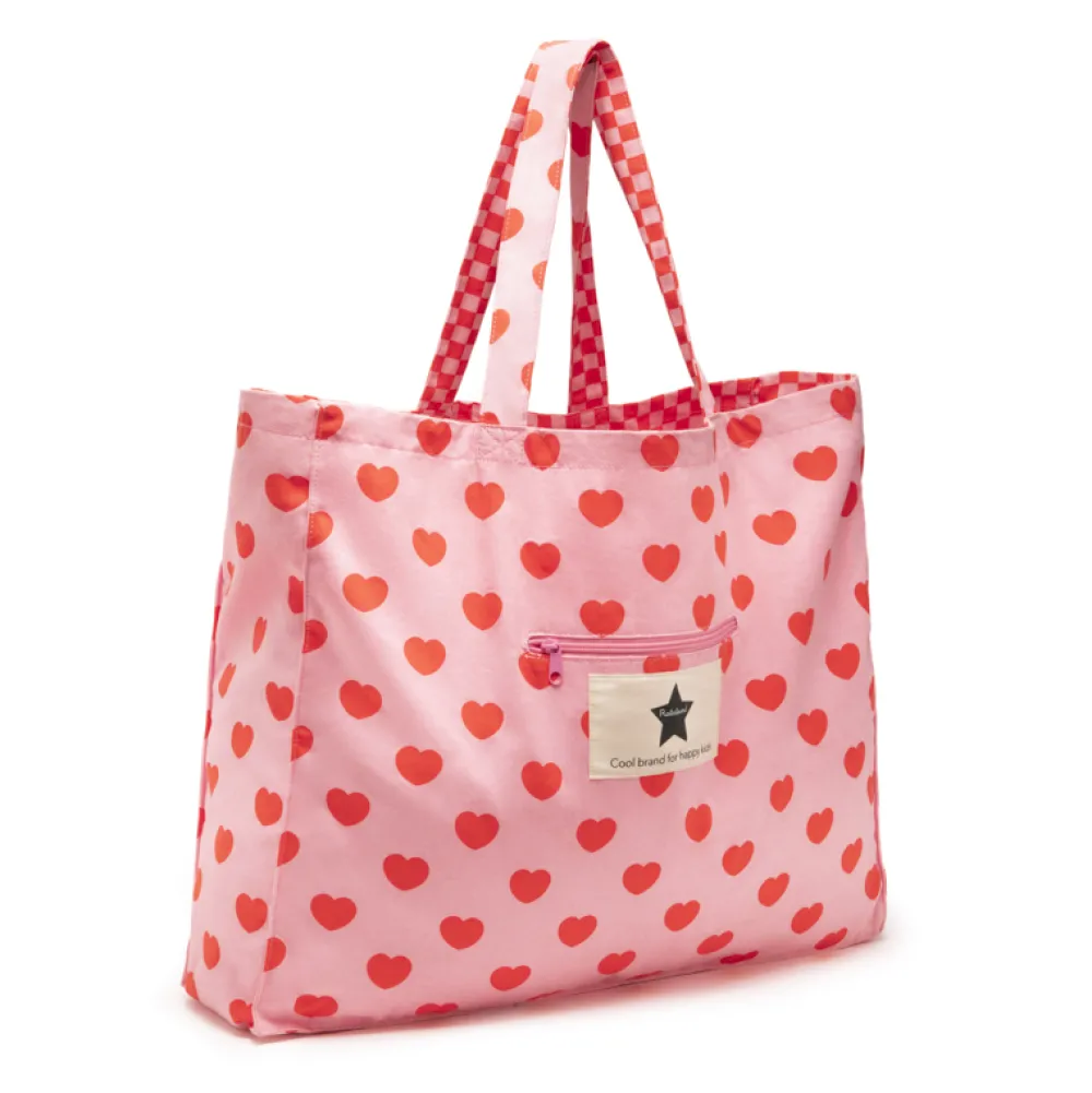 Cheap Ratatam Le Grand Cabas coton coeur – Rose