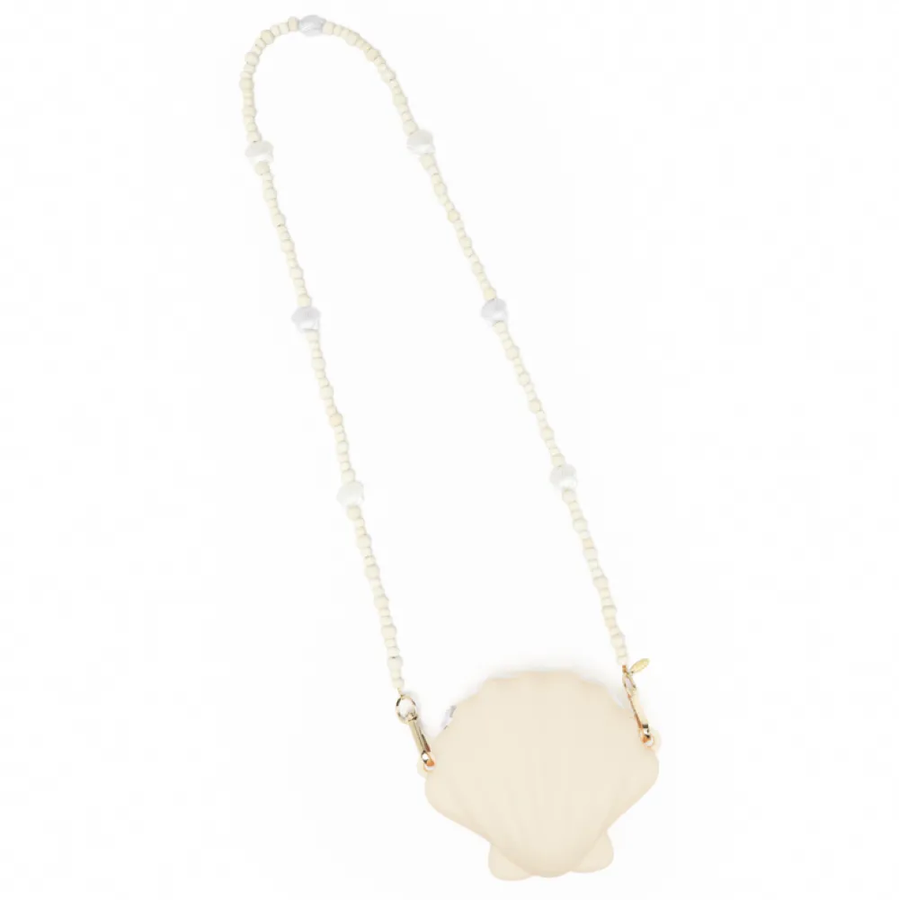 Sale Ratatam Le sac à main coquillage avec anse bijoux – Crème