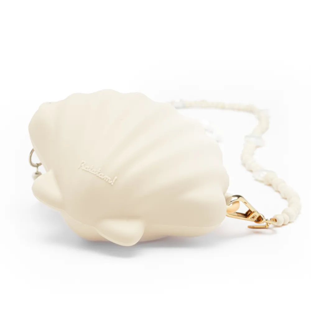 Sale Ratatam Le sac à main coquillage avec anse bijoux – Crème