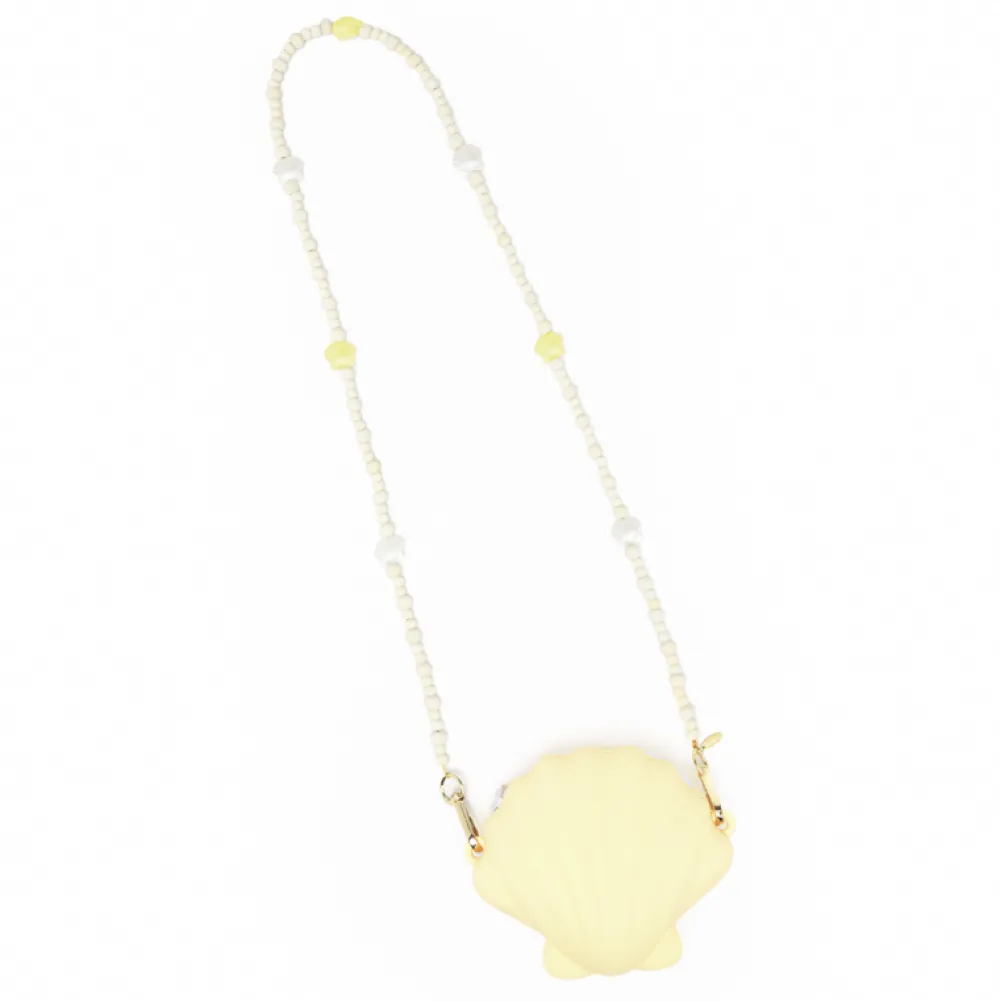 Fashion Ratatam Le sac à main coquillage avec anse bijoux – Jaune