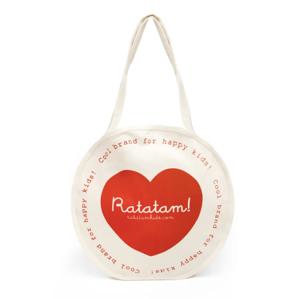 Hot Ratatam Le Tote Bag Coton – Beige et Rouge