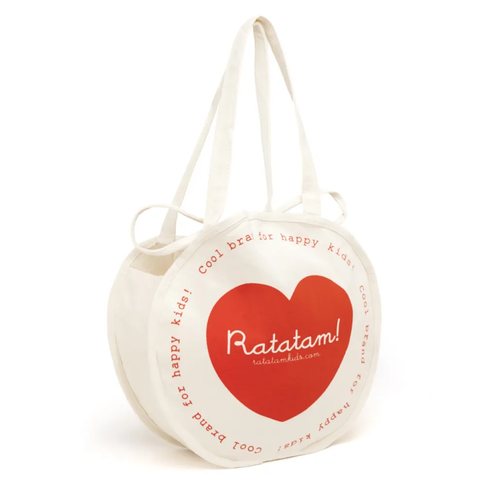 Hot Ratatam Le Tote Bag Coton – Beige et Rouge