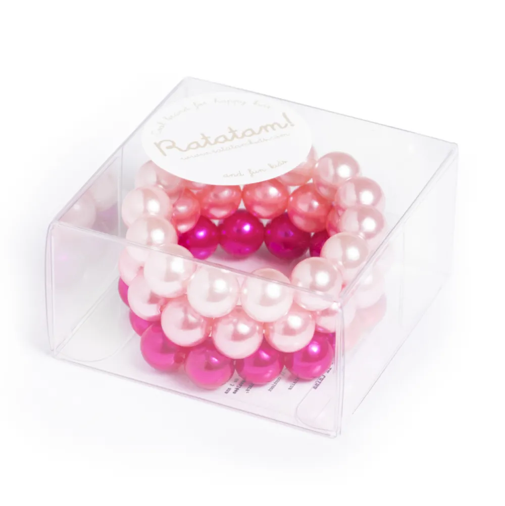 Cheap Ratatam Set de 3 bracelets perles – Rose